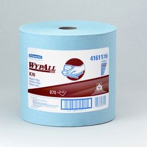 WYPALL X70 Wipers, Jumbo Roll, 12 1/2x13 2/5, Blue, 870/Roll