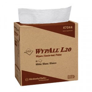 WYPALL L20 Wipers, POP-UP Box, Four-Ply, 9 1/10x16 4/5, White, 88/Box