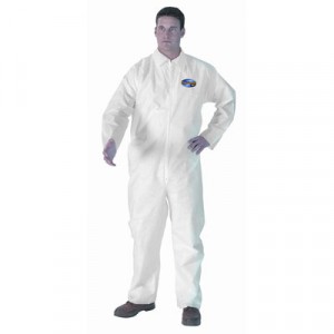 BP KLEENGUARD A20 Coveralls, MICROFORCE Barrier SMS Fabric, White, L
