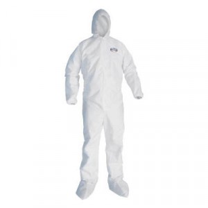 GP KLEENGUARD A20 EBC-HB Coveralls, MICROFORCE SMS Fabric, White, X-Large