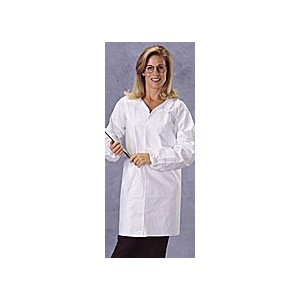 Lab Coat Tyvek Front Snaps No Pockets Elastic Wrist 3XL 30/CS