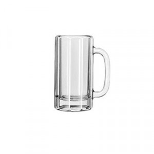 Glass Mugs & Tankards, 12 oz, Clear, Paneled Beer Mug