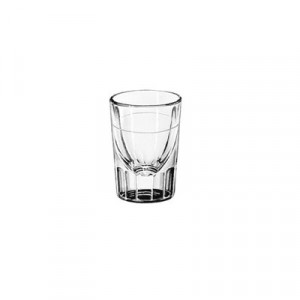 Whiskey Service Drinking Glasses, Fluted Lined Shot Glass, 1 oz., 3 Inch Height