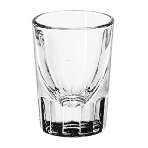 Whiskey Service Drinking Glasses, Fluted Lined Shot Glass, 1-1/2 oz, 2-7/8"H