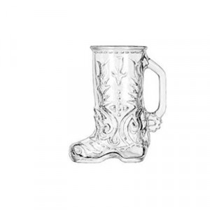 Boot Mug, 17 oz, Glass, Western Boot Mug