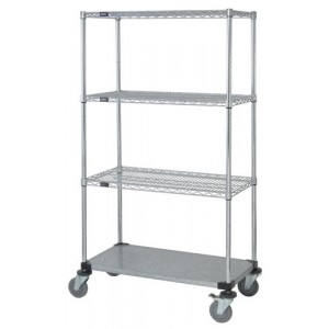 Standard Stem Caster Cart with Solid Bottom 60" x 24" x 69"