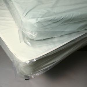 Bag Poly Gusset 40x10x90 3Mil Blue-Tint Mattress - Twin 100/RL