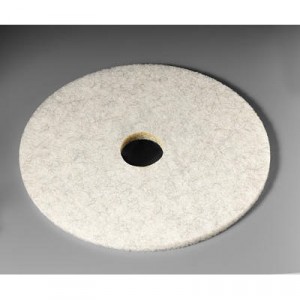 Ultra High-Speed Natural Blend Floor Burnishing Pads 3300, 17-in, Natural White