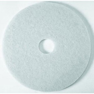 White Super Polish Floor Pads 4100, Polishing, 27" Diameter, White
