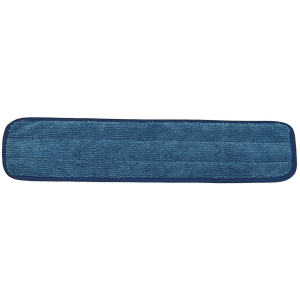Mop Flat Microfiber 36"x5" Low Nap Velcro Blue