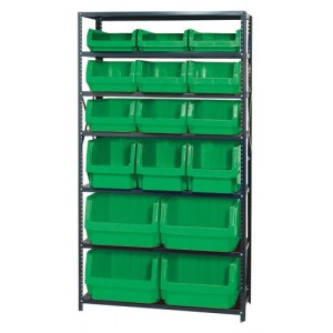 Magnum Bin Unit 18" x 42" x 75" Green