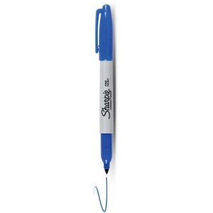Marker Sharpie Permanent Fine Point Blue 12/BX