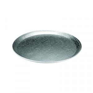 CaterWare Deluxe Embossed Flat Aluminum Trays, 1-Comp, 16dia