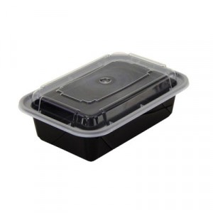 VERSAtainers, Black/Clear, 24oz, 5w x 7 1/4d x 2h
