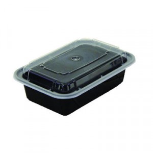 VERSAtainers, Black/Clear, 28oz, 6w x 8 1/2d x 1 1/2h