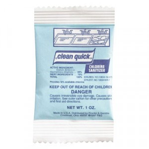 Powdered Chlorine-Based Sanitizer, 1oz Packet