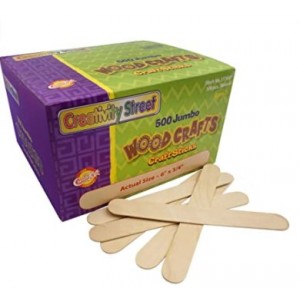 Kraft Natural Wood Craft Sticks Jumbo Size 6 x 3/4 500/BX