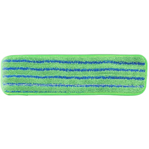 Mop Flat Premium Microfiber 18.5"x5" with Scrubber Strips Velcro Green