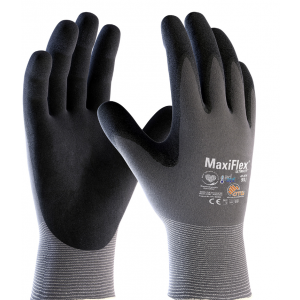 Glove Micro Foam Black/Gray Nitrile Coated Grip Palm&Finger Small 12/DZ/PR