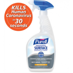 Disinfectant Purell Professional Surface 32oz Fresh Citrus Spray Btl 6/CS