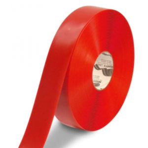 Tape Aisle Marking 2x100' Red Heavy Duty 50Mil Mighty Line Beveled