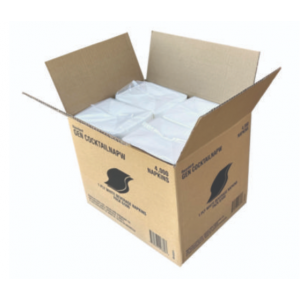 Cocktail Napkins, 1-Ply, 9w x 9d, White, 500/Pack, 8 Packs/Carton