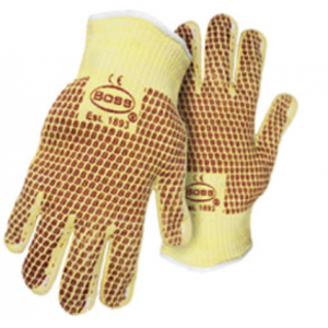 Glove Boss Aramid Hot Mill Glove W/Cotton Line Double Nitrile Large