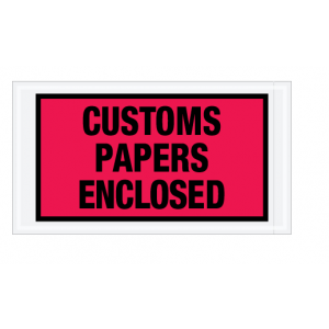 Packing List Envelopes 5.5x10" "Customs Papers Enclosed" 1000/CS
