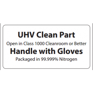 Label CR 2x1 "UHV Clean Part Class 99.999% Nitrogen" BLK/WHT Perf 1M/RL