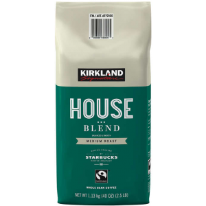 Coffee Kirkland Signature House Blend Whole Bean Medium Roast 2.5/LB/PKG