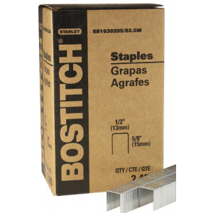 Staples, 1/2"crown, 5/8"leg, 2490/bx Bostich# SB1030205/82.5