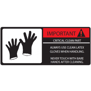 Label 2.75x6.5 "Important! Always Use Clean Latex Gloves" 500/Roll