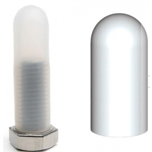 Cap Silicone .172"x.5" Blue 1000/Bag