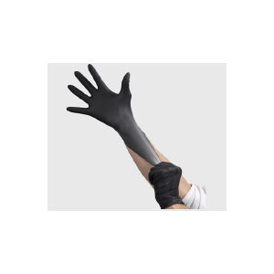 Glove Nitrile 10" 5Mil Industrial P/F Black Small 100/BX 10/CS
