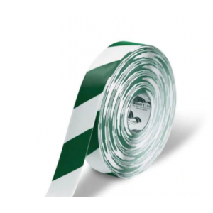 Tape Aisle Marking 2x100' White/Green Heavy Duty 50Mil Mighty Line Bevel