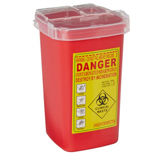 Container Razor Blade Disposal Red Flip Top 6/BOX