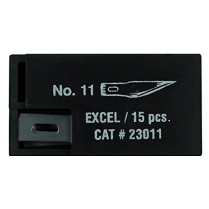 Blade #11 Double Honed in Dispenser Excel 15/PK 12/CS