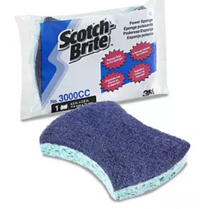 Scotch Brite #3000 Power Sponge/Pad 3x4.5 3M Blue 20/CS