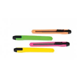 Knife 13 Point Neon Snap Blade Assorted Colors 100/PK