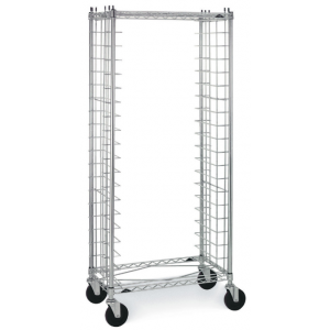 Cart Bun Rack 29"x18"x68" Chrome Plated W/Casters