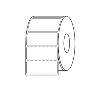 Label Direct Thermal 1x3 1" Core Perforated 500/RL 12/CS