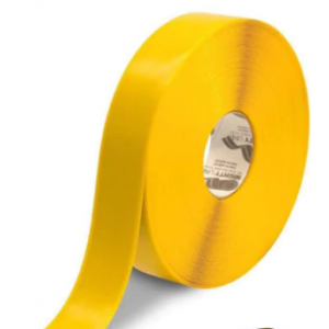Tape Aisle Marking 2x100' Yellow Heavy Duty 50Mil Mighty Line Beveled