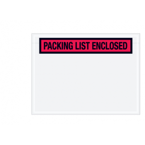 Packing List Envelopes 4.5x6 Red "Packing List Enclosed" 1000/CS