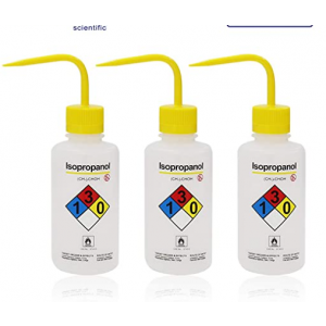 Wash Bottle 500ML Safety Labeled 'Isopropanol' 3/PK