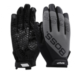 PVC & Silicone Palm Blk. Non-Slip Grip Spandex Back Size Small