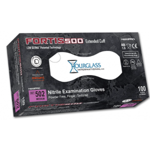 Glove Nitrile 10.5" Low Derma Exam Small Black 100/BX 10/CS