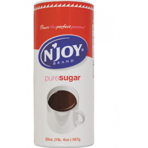 Sugar PureCane Granulated N'Joy 4/20OZ.