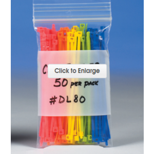 Bag Poly 3x4 4Mil Clear Ziplock W/Writing Block W/Hang Hole 1000/CS