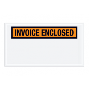 Packing List Envelopes 5.5x10 "Invoice Enclosed" Orange 1000/CS