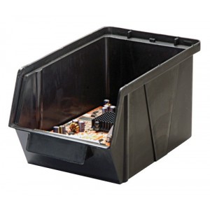 Conductive Stack and Lock Bin 10-1/4" x 5-7/8" x 5-1/8"